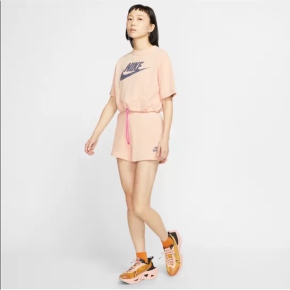 🎆Nike Sportswear Icon Clash Fleece Drawcord Shorts small tan loungewear pockets - Picture 5 of 16